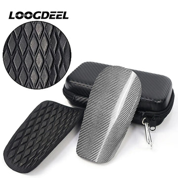 Loogdeel 1Pair Carbon Fiber Soccer Shin Guards Super Strong Ultra Light Shock Resistance Adult EVA Leg Protection Board