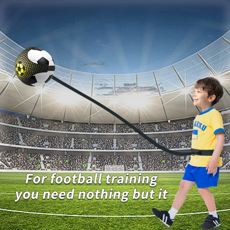 Football Kick Throw Solo Practice Training Aid Control Skills Adjustable Waist Belt