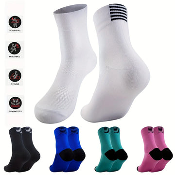 Jing Professional Cycling Socks Tube Men's and Women's Outdoor Sports Quick-Drying Four Seasons Bicycle Socks Running Socks