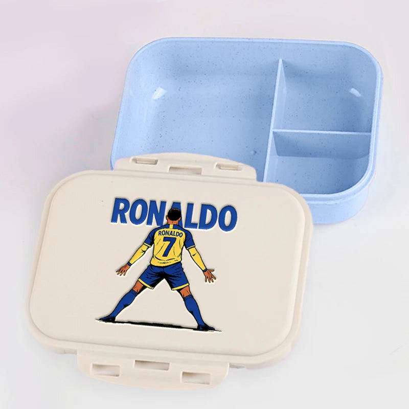 Football Player CR7 Student  Lunch Box Cristiano Ronaldo Boy Girl Bento Case Home Office Outdoor Picnic Lunch Boxes Kids Gift
