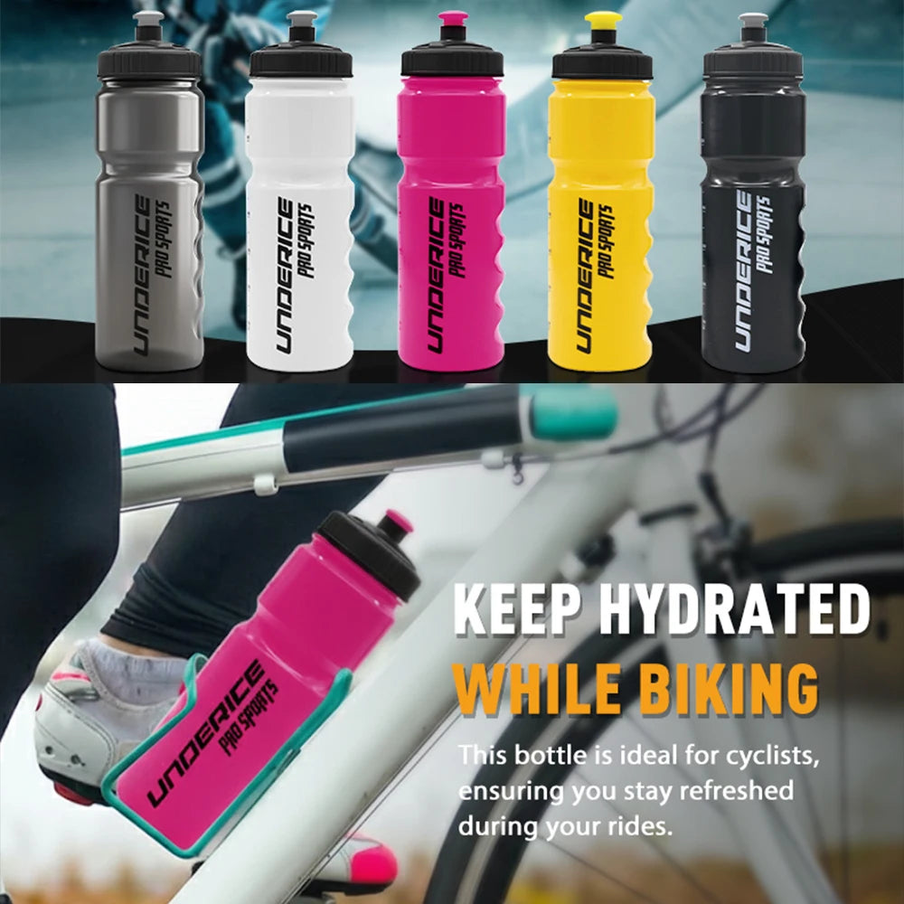 UICE 750ML Bicycle Water Bottle Cycling Water Bottle BPA Free Sports Water Bottle For Hockey Cycling Running Football Bottles