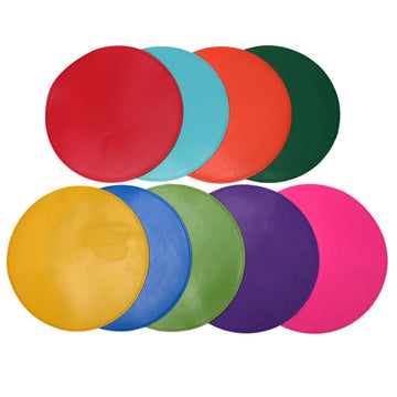 9PCS 23CMDurable Round Rubber Sports Marker Poly Vinyl Spot Markers for Drills and Training  Speed Agility Training