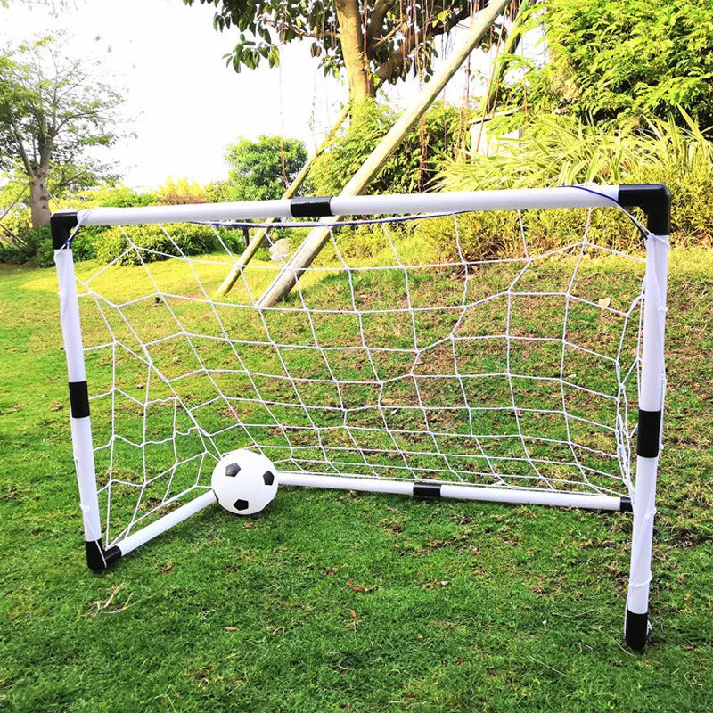 1 set Folding Soccer Goal Set PP Material Portable Indoor/Outdoor Football Net with Removable Training Equipment with Football